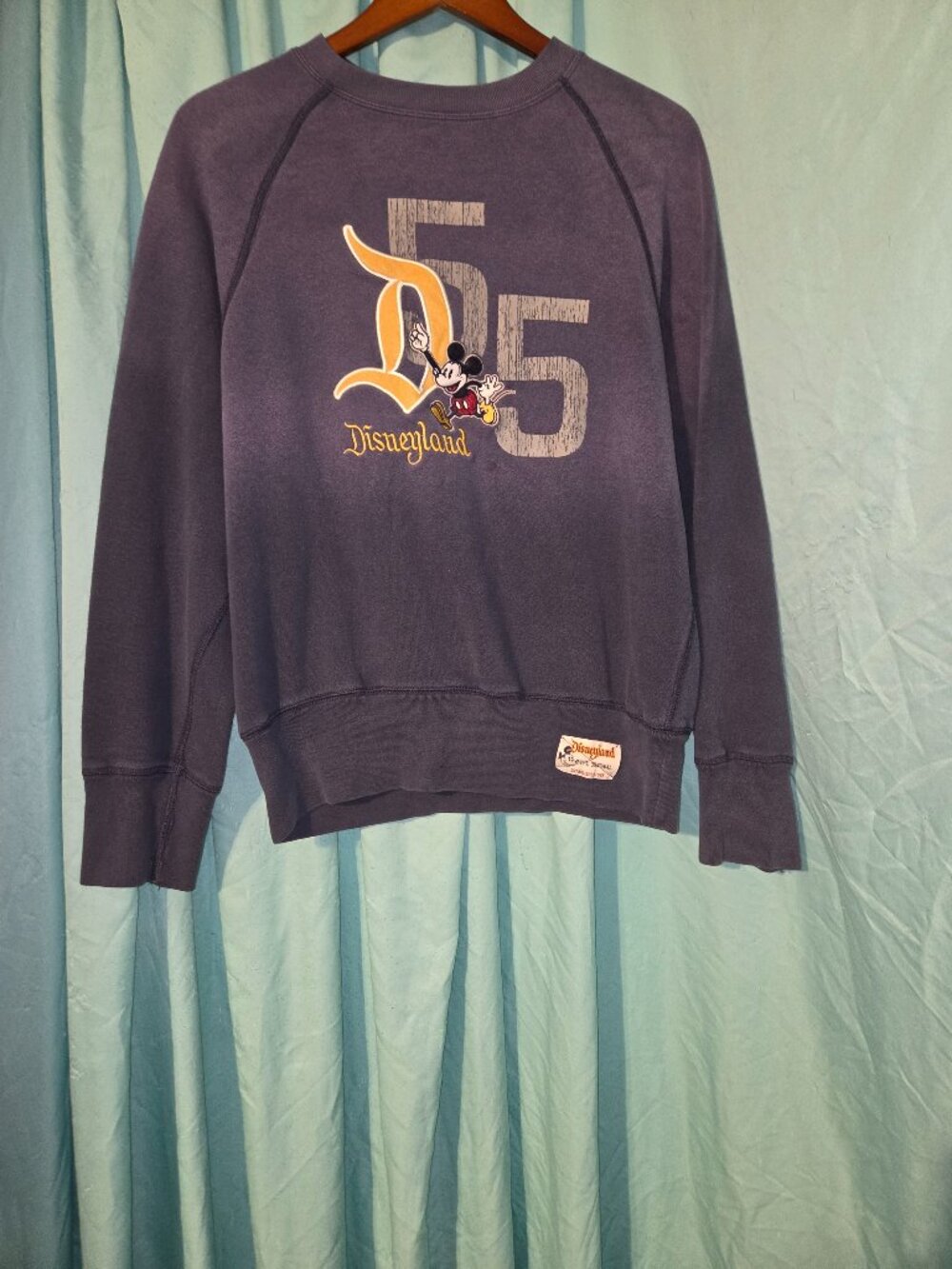 Disney Vintage 90s Disneyland D'55 Mickey Mouse Print Sweater Small